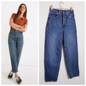 Madewell Balloon Jeans 23 High Rise Wide Leg Vintage 80s Denim Distressed